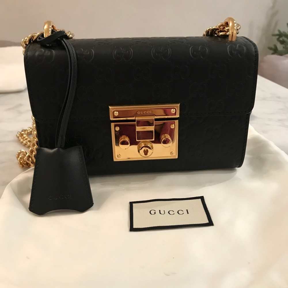 Padlock small Gucci Signature shoulder bag